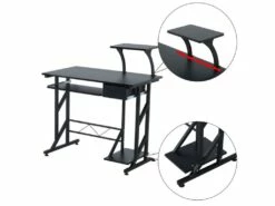 Bureau Informatique Tropico Noir -DECO Ventes meuble bureau 19193241