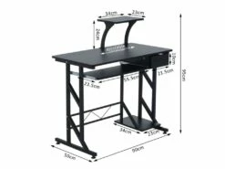 Bureau Informatique Tropico Noir -DECO Ventes meuble bureau 19193243