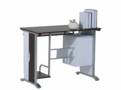 Bureau Informatique MDF Brun-noir Et Blanc -DECO Ventes meuble bureau 19193345