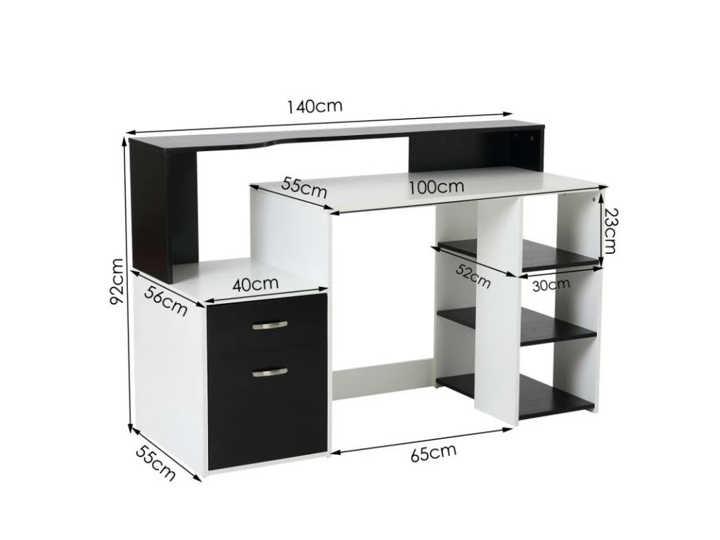 Bureau Informatique Ase Noir Et Blanc 5 Bureau Informatique Ase Noir Et Blanc – Image 3