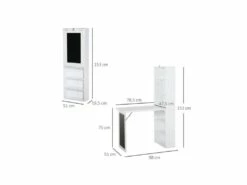 Bureau Mural Bibliothèque FLORY Blanc 13 Bureau Mural Bibliothèque FLORY Blanc -DECO Ventes meuble bureau 19193515