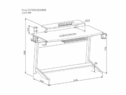 Bureau Gaming Taroudant Noir -DECO Ventes meuble bureau 19193687