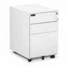 Caisson Mobile Avec Tiroirs Verrouillable - 85 Kg - 5 Roulettes Blanc 14_0006038 -DECO Ventes meuble bureau 19300427