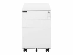 Caisson Mobile Avec Tiroirs Verrouillable - 85 Kg - 5 Roulettes Blanc 14_0006038 -DECO Ventes meuble bureau 19300435