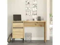 Bureau D'étude Yurupa Aristo 1 Tiroir - Venprodin - 120 Cm Feutre - Anthracite -DECO Ventes meuble bureau 21306823