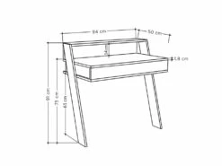 Table D'étude Cowork - Venprodin - Blanc -DECO Ventes meuble bureau 21306835
