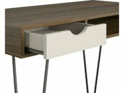 Bureau 1 Tiroir En HDF Marron Et Chêne -DECO Ventes meuble bureau 21580479