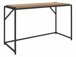 Bureau En Panneaux De Particules De Chêne Patiné Et Structure En Métal