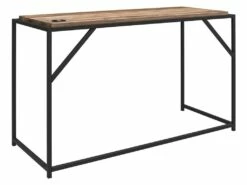 Bureau En Panneaux De Particules De Chêne Patiné Et Structure En Métal -DECO Ventes meuble bureau 21580851