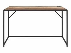 Bureau En Panneaux De Particules De Chêne Patiné Et Structure En Métal -DECO Ventes meuble bureau 21580859