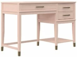Bureau D'ordinateur Avec Plateau Relevable En MDF Rose -DECO Ventes meuble bureau 21693647
