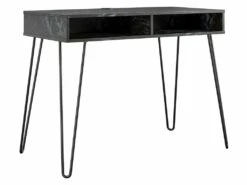 Bureau 2 Casiers En Panneaux De Particules Marbre Noir