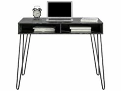 Bureau 2 Casiers En Panneaux De Particules Marbre Noir -DECO Ventes meuble bureau 21693679