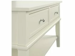Bureau Avec 2 Tiroirs En MDF Blanc -DECO Ventes meuble bureau 21693699