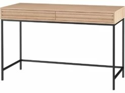 Bureau 2 Tiroirs En Panneaux De Particules Chêne -DECO Ventes meuble bureau 21693793