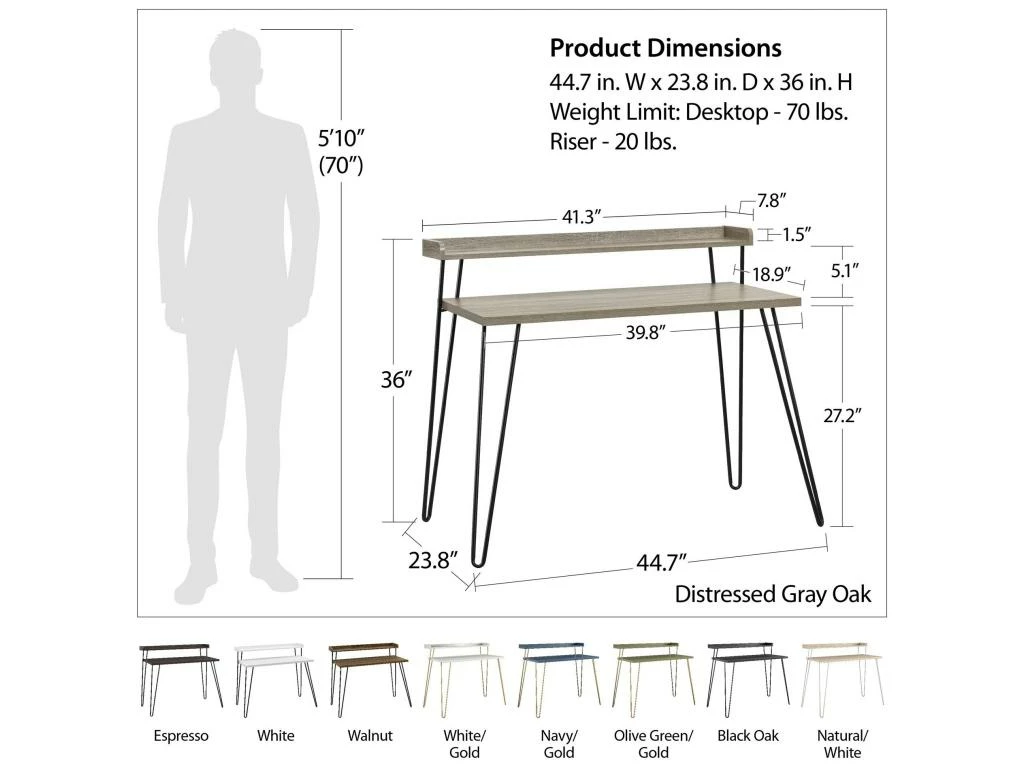 Bureau Avec Contremarche En Panneaux De Partic. Stratifiés 4 Bureau Avec Contremarche En Panneaux De Partic. Stratifiés – Image 2