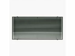 Bureau D'ordinateur En Verre Transparent Et Structure En Métal Noir -DECO Ventes meuble bureau 21693953