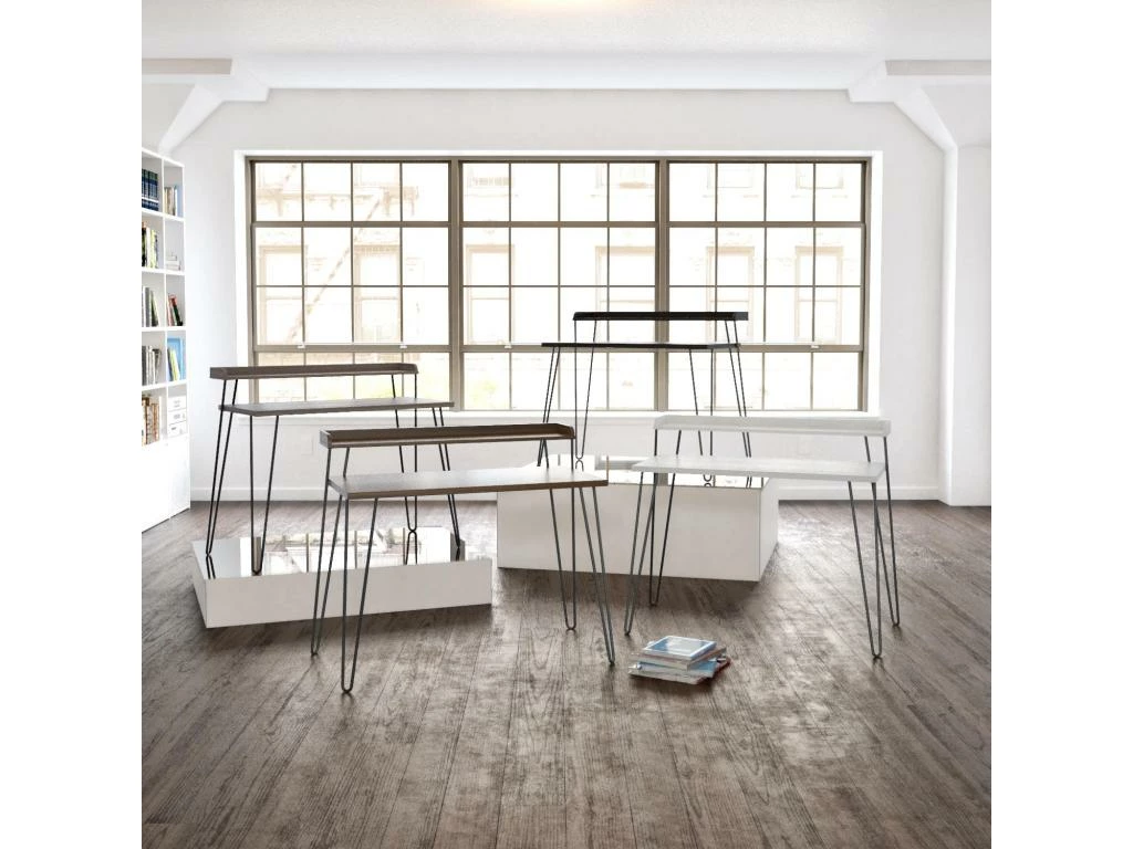 Bureau Avec Contremarche En Panneaux De Partic. Mélaminés Blanc 7 Bureau Avec Contremarche En Panneaux De Partic. Mélaminés Blanc – Image 5