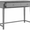 Bureau Avec 2 Tiroirs En MDF Gris -DECO Ventes meuble bureau 21694211