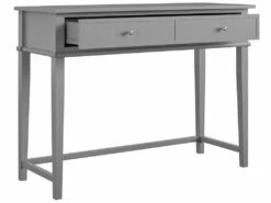 Bureau Avec 2 Tiroirs En MDF Gris