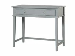 Bureau Avec 2 Tiroirs En MDF Gris -DECO Ventes meuble bureau 21694219