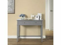 Bureau Avec 2 Tiroirs En MDF Gris -DECO Ventes meuble bureau 21694223