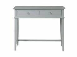 Bureau Avec 2 Tiroirs En MDF Gris -DECO Ventes meuble bureau 21694229