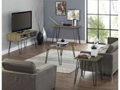 Bureau D'ordinateur En Panneaux De Particules Stratifiés Marron -DECO Ventes meuble bureau 21694275