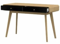 Bureau 2 Portes En Panneau De Particules Chêne Et Noir