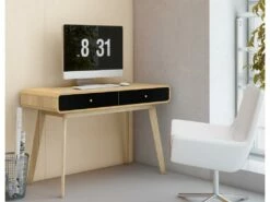 Bureau 2 Portes En Panneau De Particules Chêne Et Noir 13 Bureau 2 Portes En Panneau De Particules Chêne Et Noir -DECO Ventes meuble bureau 21694295