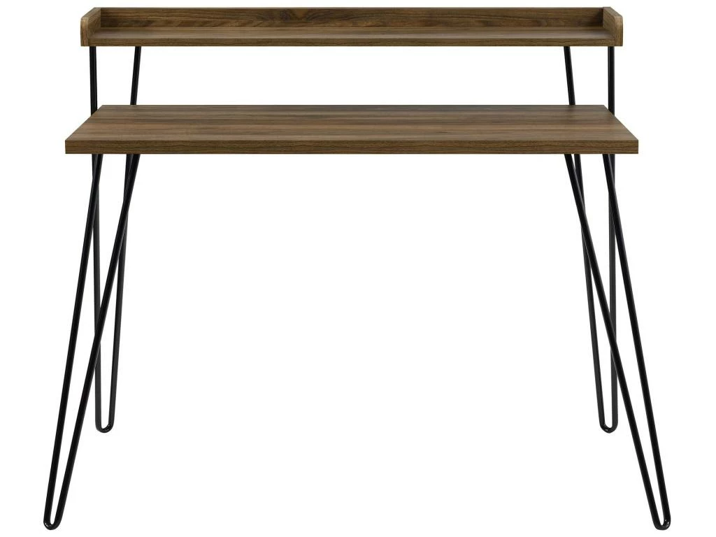 Bureau Avec Contremarche En Panneaux De Partic. Stratifié Noyer 3 Bureau Avec Contremarche En Panneaux De Partic. Stratifié Noyer