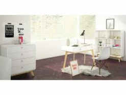 Bureau 2 Portes En Panneau De Particules Blanc -DECO Ventes meuble bureau 21724051