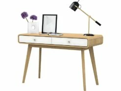 Bureau 2 Portes En Panneau De Particules Chêne Et Blanc -DECO Ventes meuble bureau 21724101