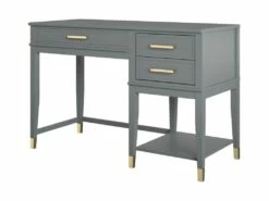 Bureau D'ordinateur Avec Plateau Relevable En MDF Gris Graphite