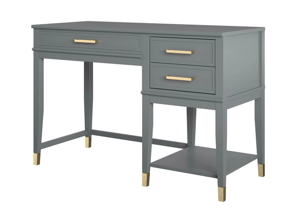 Bureau D'ordinateur Avec Plateau Relevable En MDF Gris Graphite 3 Bureau D'ordinateur Avec Plateau Relevable En MDF Gris Graphite
