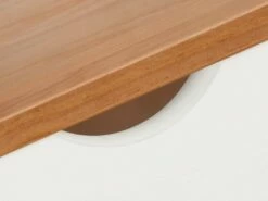 Bureau 2 Tiroirs En Pin Blanc Et Nature -DECO Ventes meuble bureau 21736477