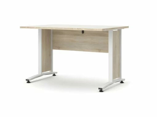 Prisme Bureau B, Imitation Chêne, Blanc. -DECO Ventes meuble bureau 22084769