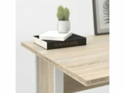 Prisme Bureau B, Imitation Chêne, Blanc. -DECO Ventes meuble bureau 22084775