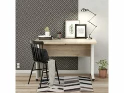 Prisme Bureau B, Imitation Chêne, Blanc. -DECO Ventes meuble bureau 22084779