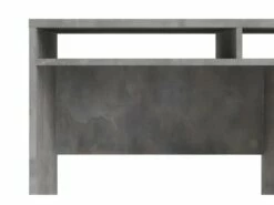 Plus Bureau Avec 1 Porte, 1 Tiroir Et 2 Tablettes De Rangement, Finition Béton/blanc Brillant. -DECO Ventes meuble bureau 22084859