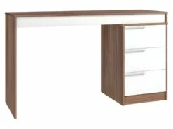 Bureau Et Caisson 3 Tiroirs Amovible Châtaignier Blanc 9 Bureau Et Caisson 3 Tiroirs Amovible Châtaignier Blanc -DECO Ventes meuble bureau 22969433