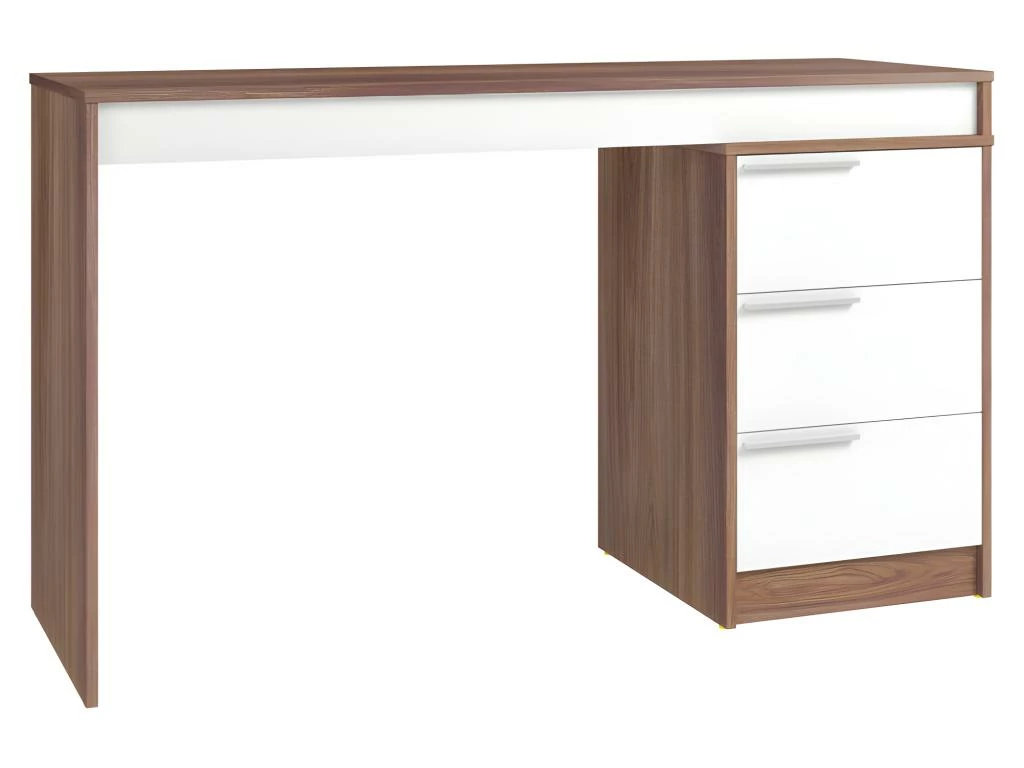 Bureau Et Caisson 3 Tiroirs Amovible Châtaignier Blanc 5 Bureau Et Caisson 3 Tiroirs Amovible Châtaignier Blanc – Image 3