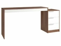 Bureau Et Caisson 3 Tiroirs Amovible Châtaignier Blanc 10 Bureau Et Caisson 3 Tiroirs Amovible Châtaignier Blanc -DECO Ventes meuble bureau 22969435