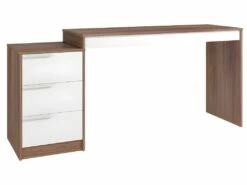 Bureau Et Caisson 3 Tiroirs Amovible Châtaignier Blanc 11 Bureau Et Caisson 3 Tiroirs Amovible Châtaignier Blanc -DECO Ventes meuble bureau 22969437