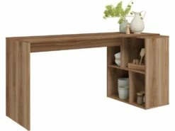 Bureau Et Rayonnage Châtaignier 4 Niches OFFICE