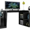 Bureau Gamer D'angle Et Armoirette Support UC 5 Niches Noir