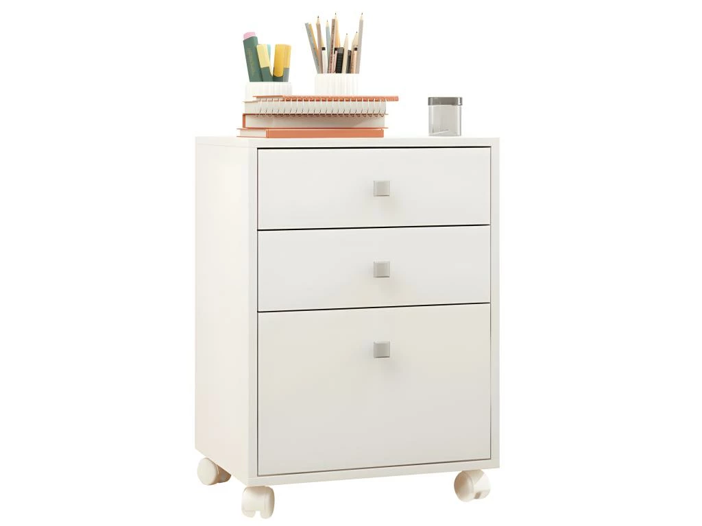 Caisson Roulant 3 Tiroirs Blanc Multi 5 Caisson Roulant 3 Tiroirs Blanc Multi â Image 3