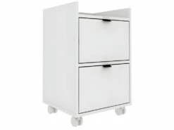 Caisson Roulant 2 Tiroirs Blanc Office -DECO Ventes meuble bureau 22969553