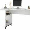 Bureau D'Angle Blanc Et Meuble De Rangement 2 Niches -DECO Ventes meuble bureau 22970195
