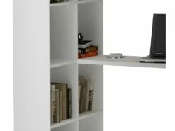 Bureau Et Bibliothèque Intégrée 8 Niches Blanc 10 Bureau Et Bibliothèque Intégrée 8 Niches Blanc -DECO Ventes meuble bureau 22970231